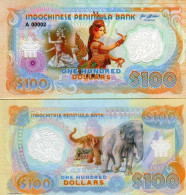 Indochinese Peninsula, $100, 2021, Clear Window Polymer, UNC - Dancer, Elephant - Autres & Non Classés
