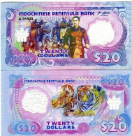 Indochinese Peninsula, $20, 2021, Clear Window Polymer, UNC > Battle, Tiger - Altri & Non Classificati