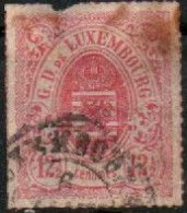 Luxembourg , Luxemburg 1859 , MI 18 , STAATSWAPPEN , GESTEMPELT; OBLITERE - 1859-1880 Stemmi