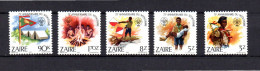 Zaire (Congo) 1982 Set Boyscouts/Jamboree Stamps (Michel 786/90) MNH - Unused Stamps