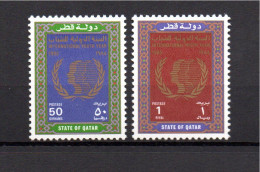 Qatar 1985 Set Year Of The Youth Stamps (Michel 875/76) MNH - Qatar