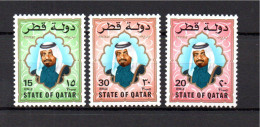 Qatar 1987 Set Sheik Khalifa Definitive Stamps (Michel 897/99) MNH - Qatar