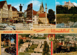 73867590 Eichstaett Oberbayern Marktplatz Willibaldsbrunnen Hotel Adler Residenz - Eichstaett