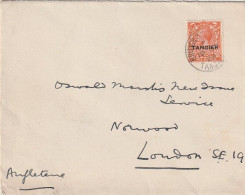 British Tangier - GB KGV 2d Cover ROTTERDAMSCHE LLOYD PSE - Morocco Agencies / Tangier (...-1958)