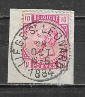 38  Emission De 1883 - Bonne Valeur - Oblit. Centrale LIEGE-ST LEONARD - Sur Fragment - LOOK!!!! - 1883 Leopold II