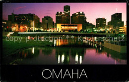 73130134 Omaha_Nebraska Central Park Mall Skyline At Night - Andere & Zonder Classificatie