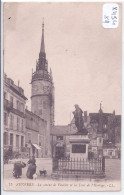 AUXERRE- LA STATUE DE FOURIER ET LA TOUR DE L HORLOGE - Auxerre