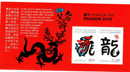 Christmas Island ASC 662MS  2012 Year Of The Dragon,Miniature Sheet, Mint Never Hinged - Christmas Island