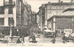 FRANCE - Bayonne - Les Quais - Rue Poissonnerie - LL - Atom Peugeot - Animé - Carte Postale Ancienne - Bayonne