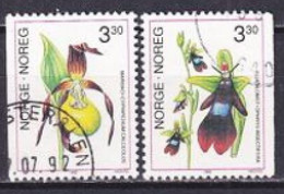 1992. Norway. Orchids. Used. Mi. Nr. 1088-89 - Oblitérés