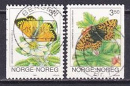 1994. Norway. Butterflies. Used. Mi. Nr. 1143-44 - Used Stamps