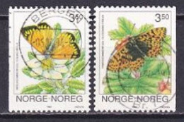 1994. Norway. Butterflies. Used. Mi. Nr. 1143-44 - Gebraucht