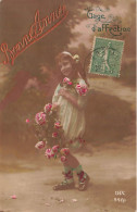 FETES ET VOEUX - Nouvel An - Une Petite Fille Tenant Un Bouquet De Fleurs - Colorisé - Carte Postale Ancienne - Nouvel An