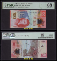 Mexico 100 Pesos (2020), Polymer,AA Prefix, IBNS Winner Note, PMG68 - Mexique