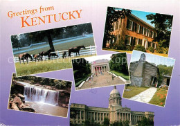 72929589 Kentucky_US-State Pferde Gebaeude Wasserfall - Sonstige & Ohne Zuordnung