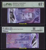 Barbados 20 Dollars, 2022, Polymer, D100 Prefix, PMG67 - Barbados