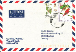 Malaysia Johor Air Mail Cover Sent To Germany 10-1-1997 BIRD Stamp - Malaysia (1964-...)
