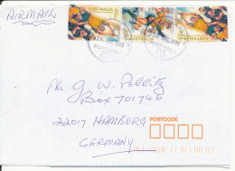 Australia Air Mail Cover Sent To Germany Port Huon Tas. 27-7-1999 Topic Stamps SPORT - Briefe U. Dokumente