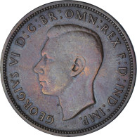 Monnaie, Grande-Bretagne, George VI, 1/2 Penny, 1939, SUP, Bronze, KM:844 - C. 1/2 Penny