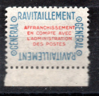 FRANCE / TIMBRE DE RAVITAILLEMENT N° 15A NEUF ** - Mint/Hinged