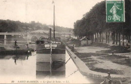 . 77 . SAINT-MAMMÈS . Le Quai De Seine . Péniche . - Saint Mammes