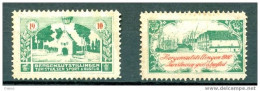 Werbemarke Cinderella Poster Stamp Bergensutstillingen Turistvaesen 1910 2 Marken Norge Norwegen #294 - Erinnophilie
