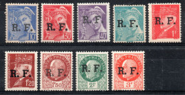 FRANCE / LIBERATION DE LYON N°1-2-3-4-8-9-10-11-13 NEUF * - War Stamps