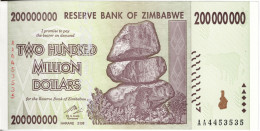 ZIMBABWE - 200 000 000 Dollars (Bearer Cheque) 2008 UNC - Simbabwe