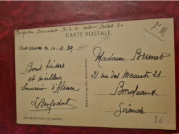 Carte  SECTEUR POSTAL 30 POUR BORDEAUX 1939 FM - Altri & Non Classificati