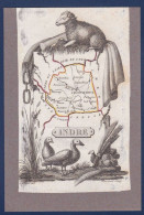 Gravure Région Très Ancienne Perrot Blanchard Contrecollée Sur Carton Indre - Centre-Val De Loire