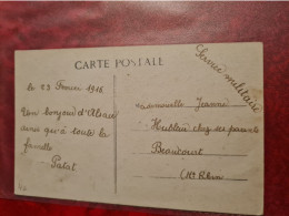 CARTE SERVICE MILITAIRE 1916 POUR BEAUCOURT CARTE DANNEMARIE DRAPEAU MAIRIE - Sonstige & Ohne Zuordnung