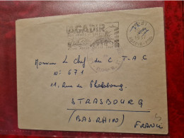 LETTRE FM AGADIR 1957 FLAMME AGADIR - Andere & Zonder Classificatie