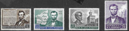 SAN MARINO - 1959 - LINCOLN - SERIE CPL 4 VALORI - NUOVA  MNH** (YVERT 466\9 - MICHEL 619\22 - SS 497\500) - Ongebruikt