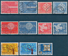 Switzerland 1957, 1959, 1960, 1961, 1962 & 1963, Europa CEPT - Lot Of 6 Sets (11 Stamps) Used - Collections