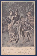 CPA 1 Euro Animaux Illustrateur Woman Art Nouveau Circulé Prix De Départ 1 Euro Chien Dog - 1900-1949