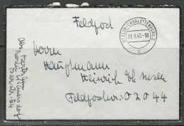 Cover - Nachruf - Feldpost Nr. 02044 - Afg./Obl. Berlin - Charlottenburg 2. 01/06/1942. - Private Postal Stationery