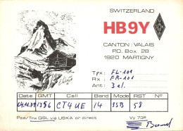 QSL Card - SWITZERLAND, VALAIS 1979  ( 2 Scans ) - Radio Amateur