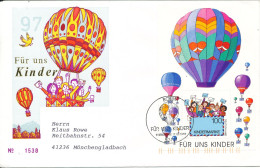 Germany FDC 17-7-1997 Für Uns Kinder Souvernir Sheet With Cachet And Address - 1991-2000