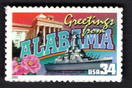 1938298704 2002 SCOTT 3561 (XX) POSTFRIS MINT NEVER HINGED  -  GREETINGS FROM AMERICA - ALABAMA - Unused Stamps