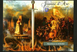 Burundi 2012 The Famous Painting "Joan Of Arc" Celebrating The 600th Anniversary Of Joan Of Arc's Birth,MS MNH - Ongebruikt