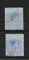 BAHAMAS 1943-48 3d BLUE And 3d BRIGHT ULTRAMARINE SG 154a,154ab FINE USED Cat £7.75 - 1859-1963 Crown Colony