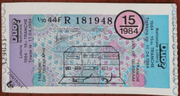 Billet De Loterie Nationale Belgique 1984 15e Tranche Du Télégraphe - 11-4-1984 - Billetes De Lotería