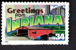 1938301830 2002 SCOTT 3574 (XX) POSTFRIS MINT NEVER HINGED  -  GREETINGS FROM AMERICA - INDIANA - Nuovi