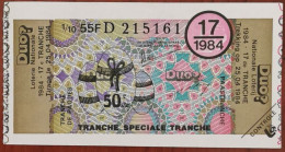 Billet De Loterie Nationale Belgique 1984 17e Tranche Spéciale De Pâques - 25-4-1984 - Billetes De Lotería