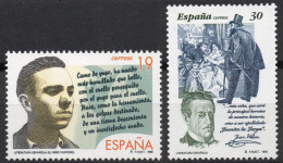 Spain 1995 Literature 2 Values MNH Writers Miguel Hernandez & Don Juan Valera - Other & Unclassified