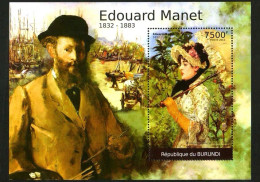 Burundi 2012 French Impressionist Painter Manet's Painting Spring,MS MNH - Unused Stamps