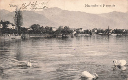 SUISSE - Vaud - Vevey - Débarcadère Et Promenade - Cygnes Sur Le Lac - Carte Postale Ancienne - Vevey