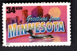 1938304152 2002 SCOTT 3583 (XX) POSTFRIS MINT NEVER HINGED  -  GREETINGS FROM AMERICA - MINNESOTA - Nuovi