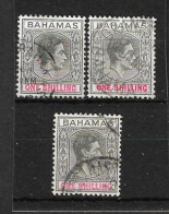 BAHAMAS 1938-44 SG 155, 155b, 155c FINE USED Cat £13.75 - 1859-1963 Colonie Britannique