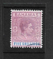 BAHAMAS 1938 5s LILAC + BLUE (THICK PAPER) SG 156 FINE USED Cat £100 - 1859-1963 Colonie Britannique